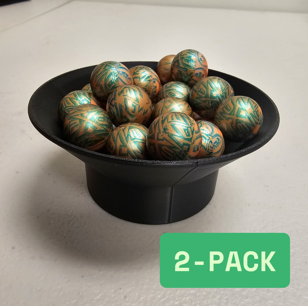 Paintball Pod Funnel 2-Pack - 3D Printed Loading Tool 58mm diameter