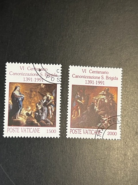 Vatican stamp 888-889 used