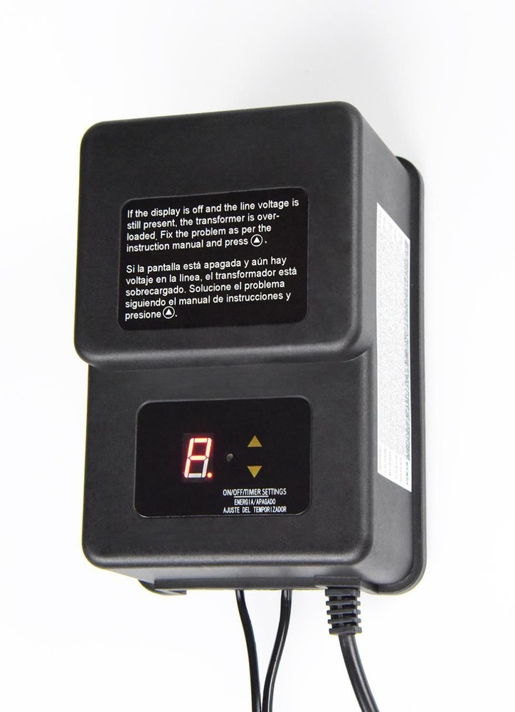 KHAN TECH Low-Voltage Landscape Lighting Transformer 200w, 12VAC - Timer&Sensor