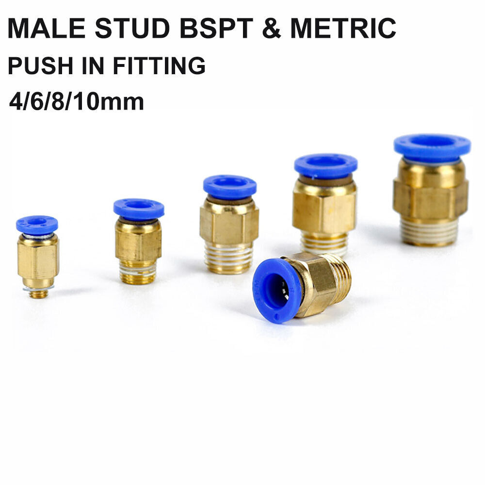 10PC Pneumatic Quick Coupling Thread Straight-through High Pressure Water Vacuum
