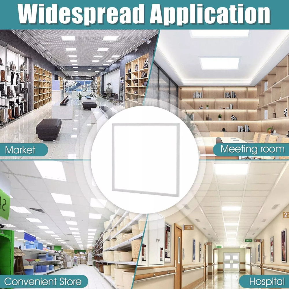 4 Pack 2X2FT LED Panel Light 45W Drop Ceiling Troffer Flat Fixtures 5000K White