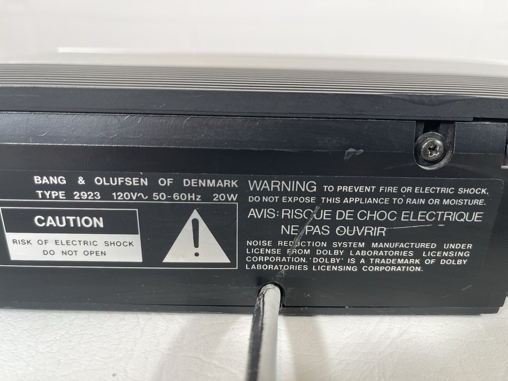 Bang & Olufsen Cassette Deck Model Beocord 2000 Type 2923 Clean - Read!