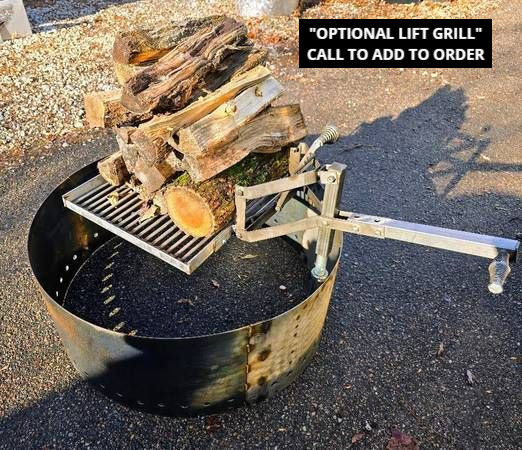 Solid Welded Round Steel Fire Pit Campfire Ring Liner