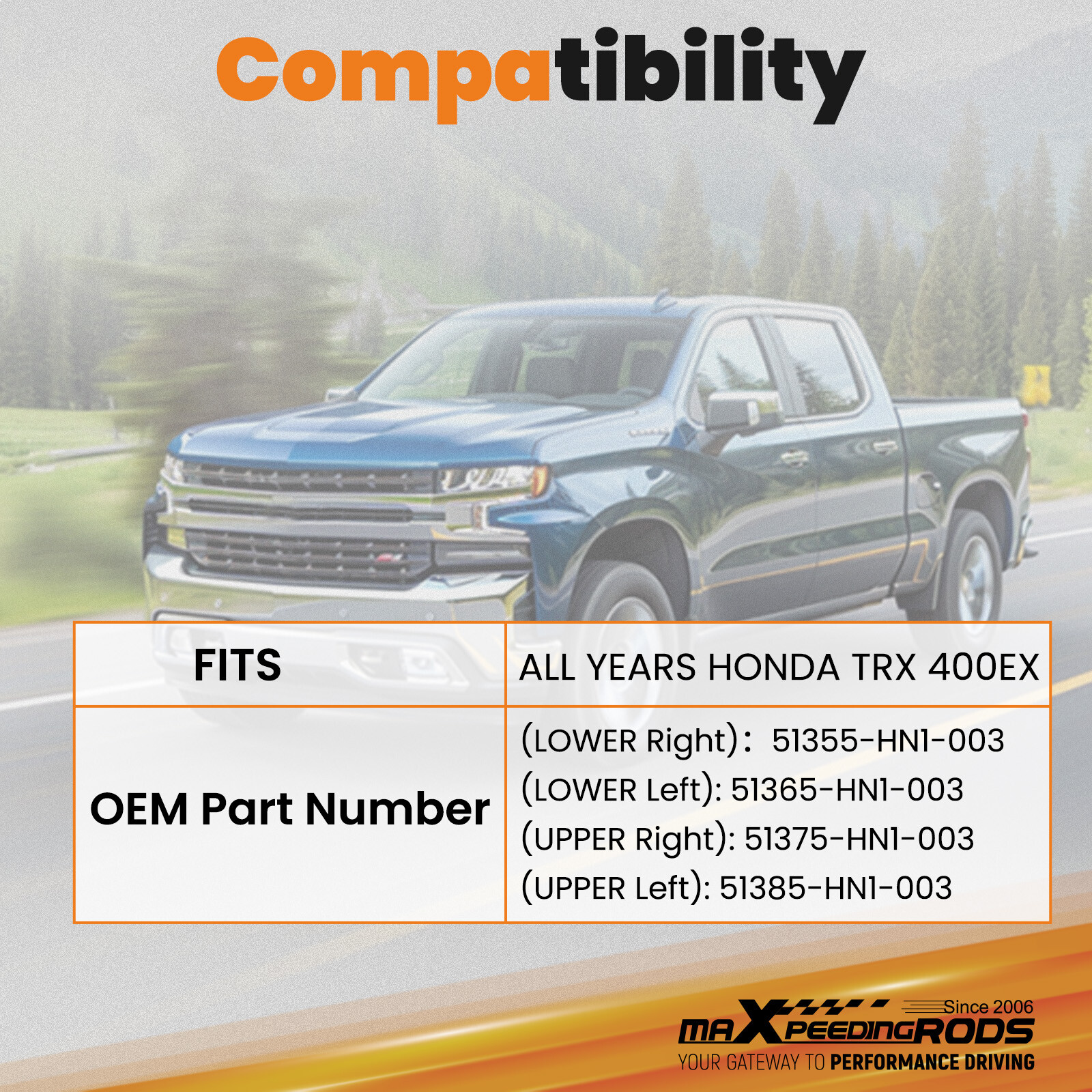 4x Fully Adjustable A Arms +2 +0 for Honda TRX 400EX Trx400 Trx 400ex All Years