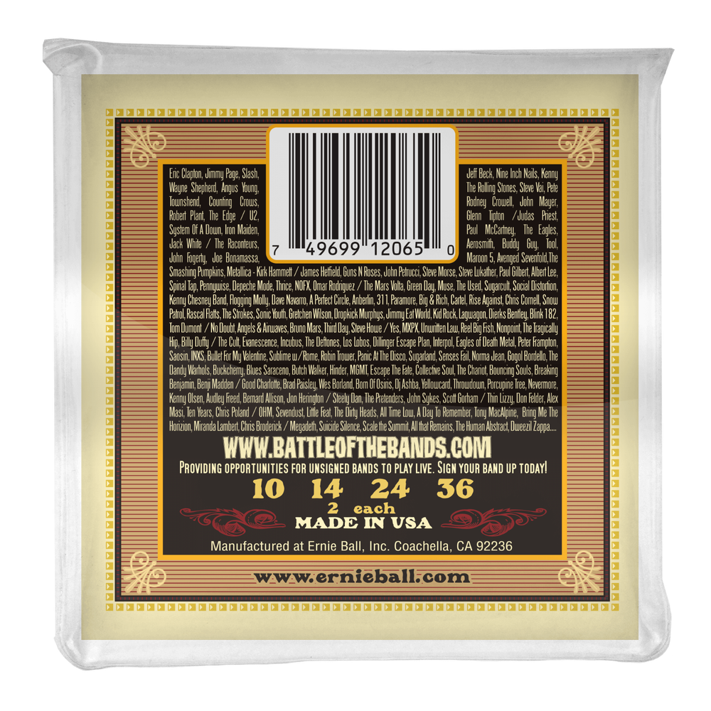 Ernie Ball Earthwood Mandolin Medium Loop End 80/20 Bronze Strings P02065