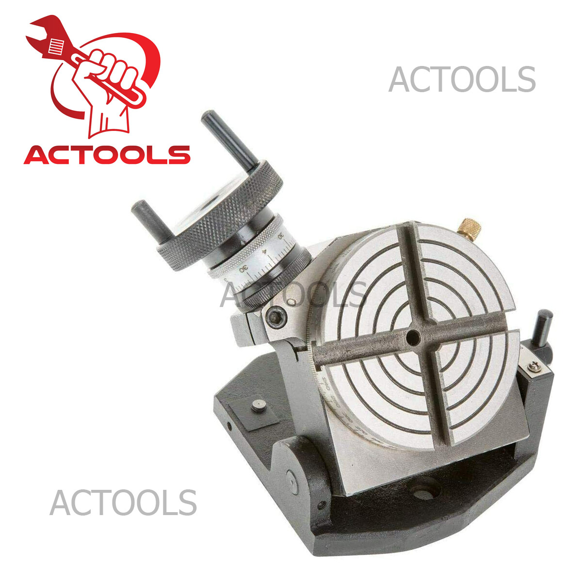 Rotary Table Tilting 4" Inch With 3 Jaw 65mm Mini Lathe Chuck Milling Machine