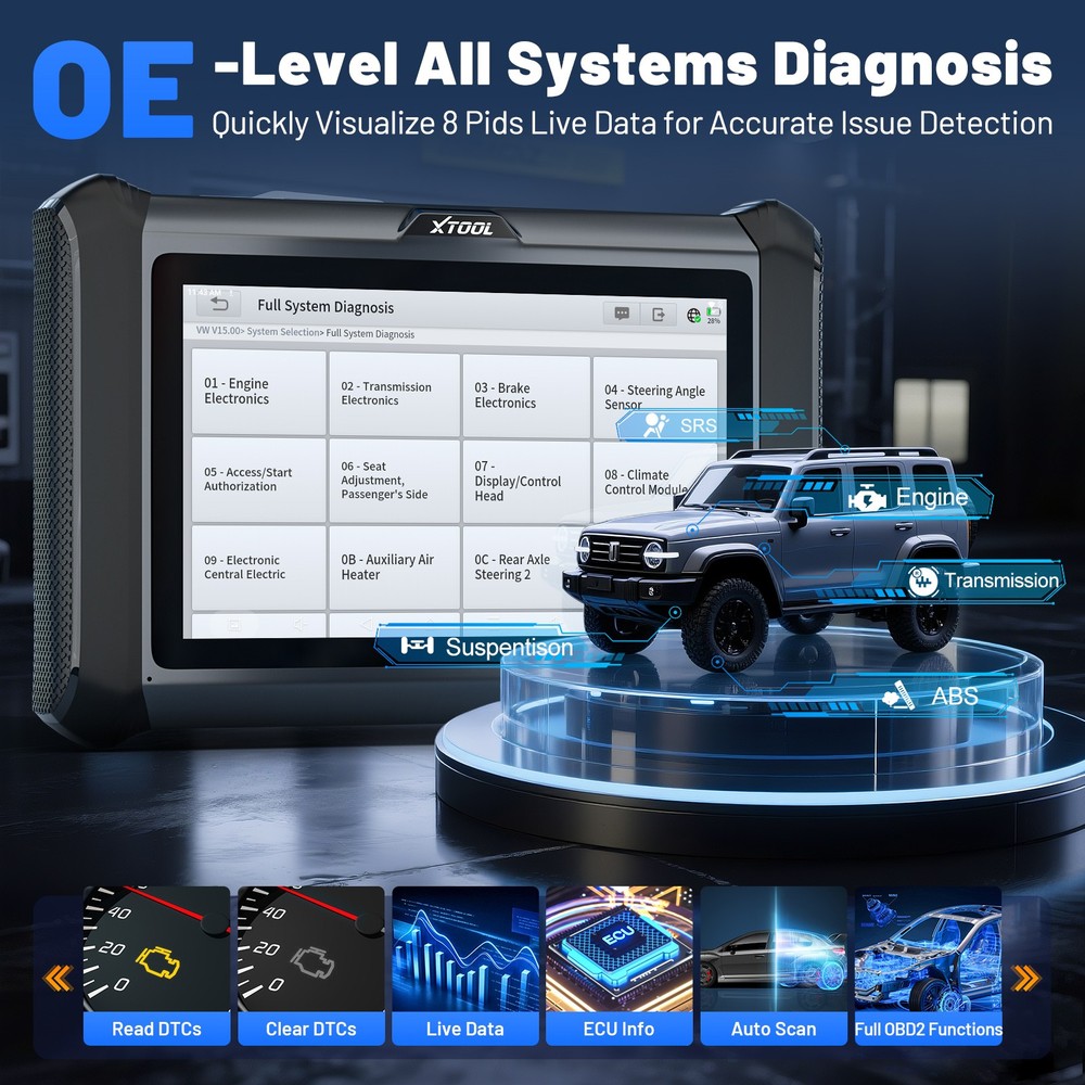 XTOOL X100PADS KC100 Key Fob Programmer Full System Diagnostic Scanner 32+ Reset