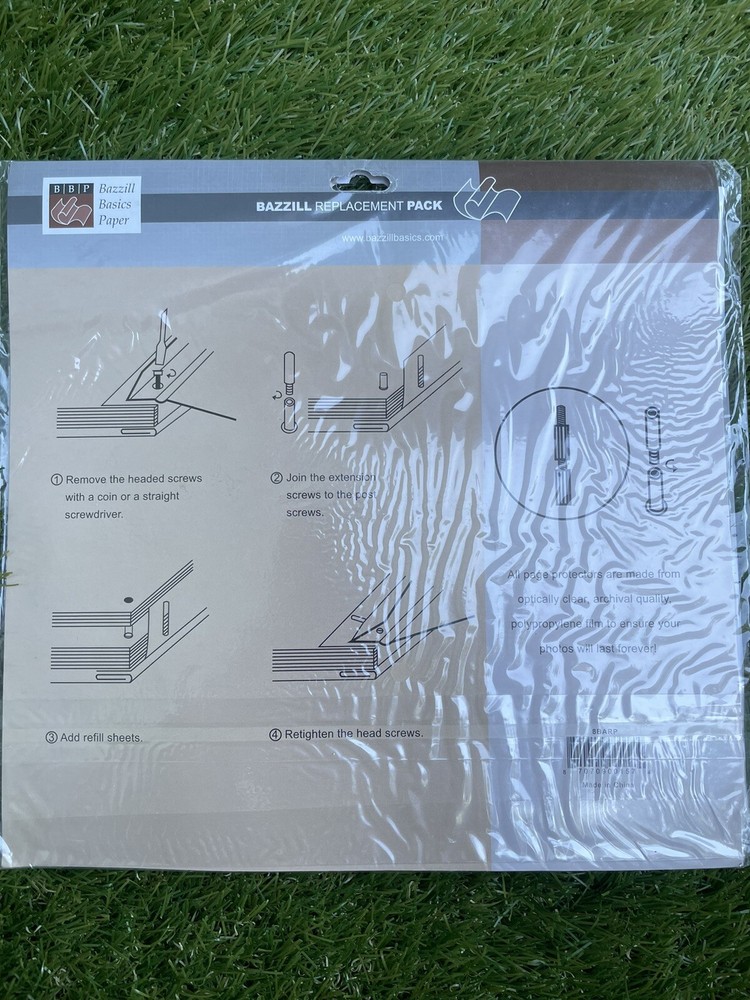 Bazzill Replacement Pack | 10 Insert Sheets | 8”x8” | NWT