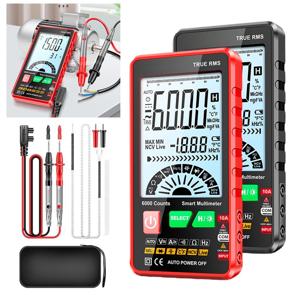 Digital Multimeter AC/DC Voltmeter Resistance Capacitance Temp Hz Meter Tester