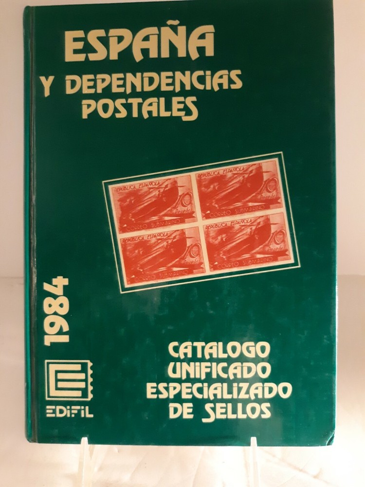 Stamp Handbook ESPANA Hardcover Written in Spanish Price Guide VGC
