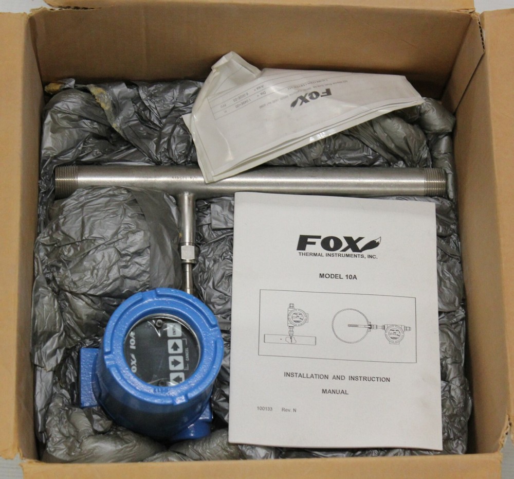 NEW Fox Thermal Instruments Model 10A Thermal Mass Flowmeter
