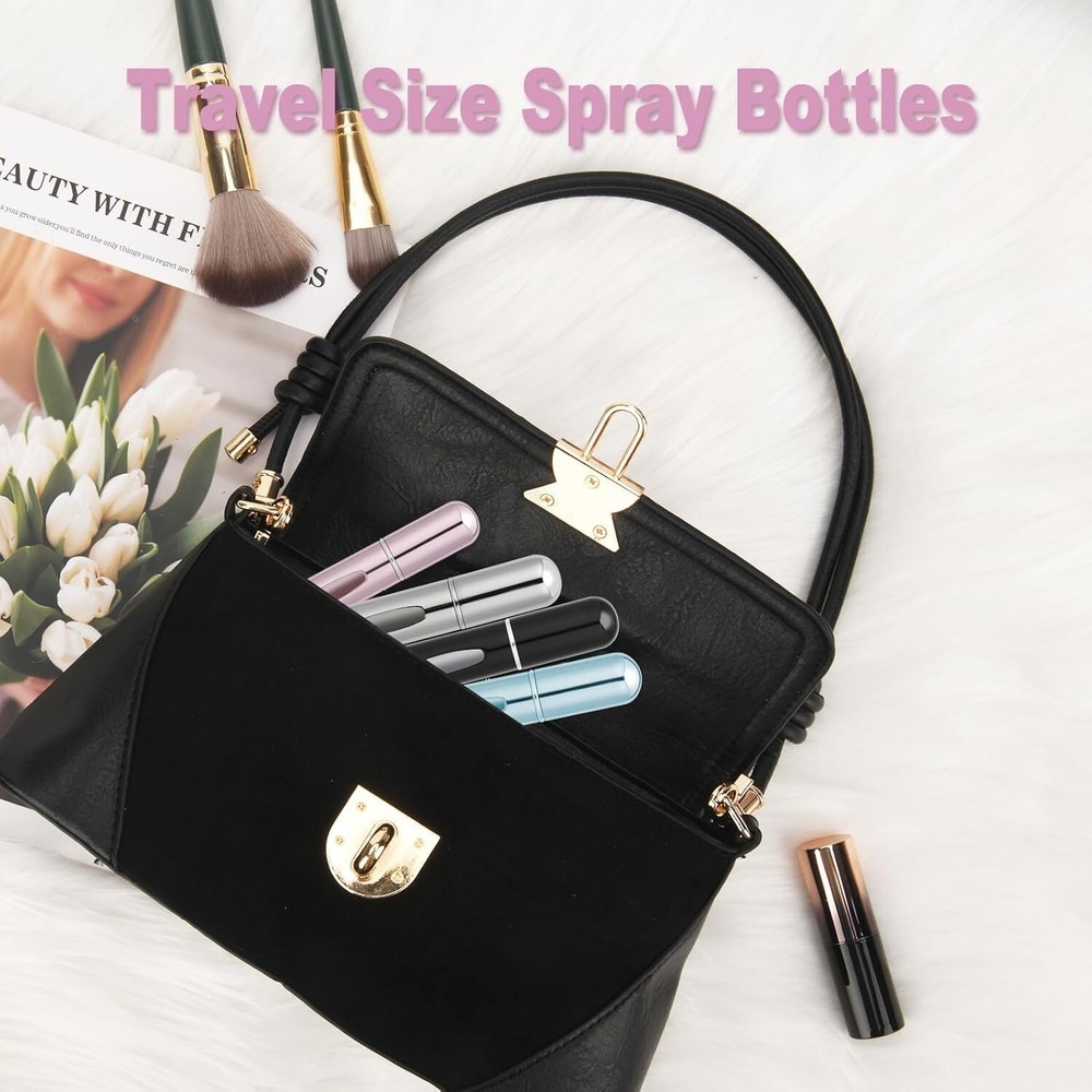 4Pcs Mini Refillable Perfume Atomizer Bottles 5ml Travel Size Spray
