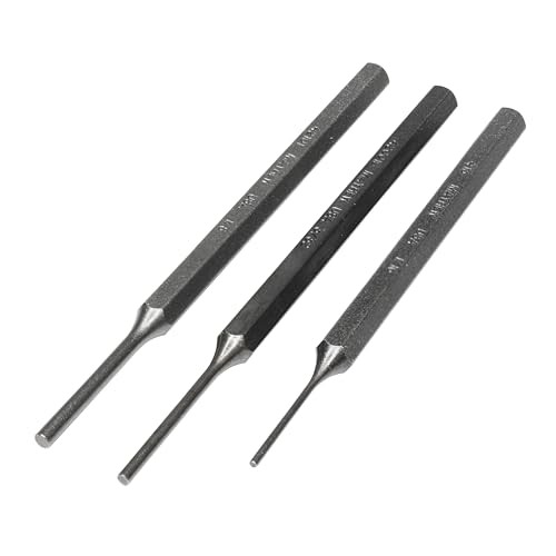 Mayhew Select 89032 Short Pin Punch Set, 3-Piece  Assorted Sizes , Styles