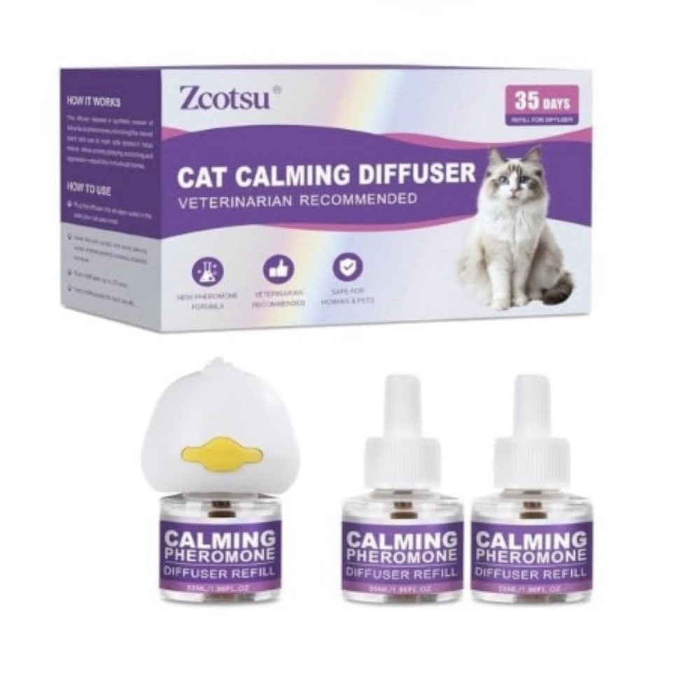 Cat Calming Pheromone Diffuser With 2 Refills Effectively Relieve Anxiety Stress