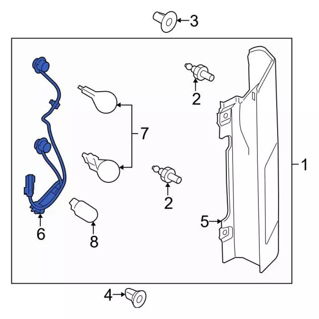 Genuine Ford Tail Light Socket CK4Z13410A