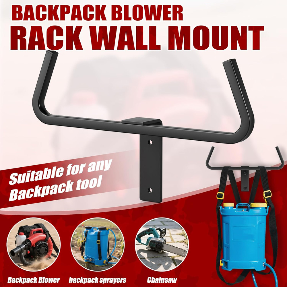 Backpack Blower Wall Mount and Storage Rack for Garden Tools (1 Pack)