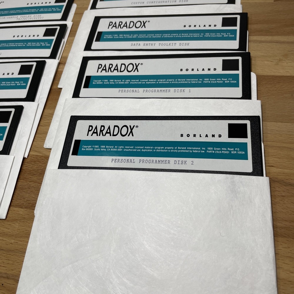 Paradox 5.25 Floppy Disks