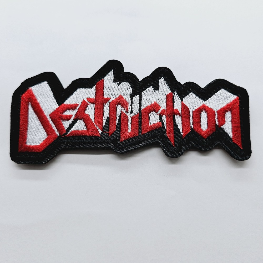 DESTRUCTION SHAPED  LOGO    EMBROIDERED PATCH