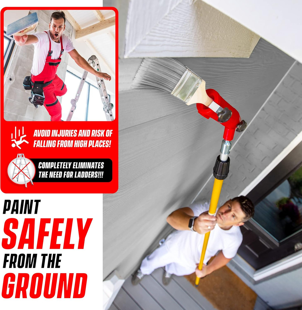 Multi-Angle Paint Brush Extender, Paint Edger Tool for High Ceilings | Paint ...