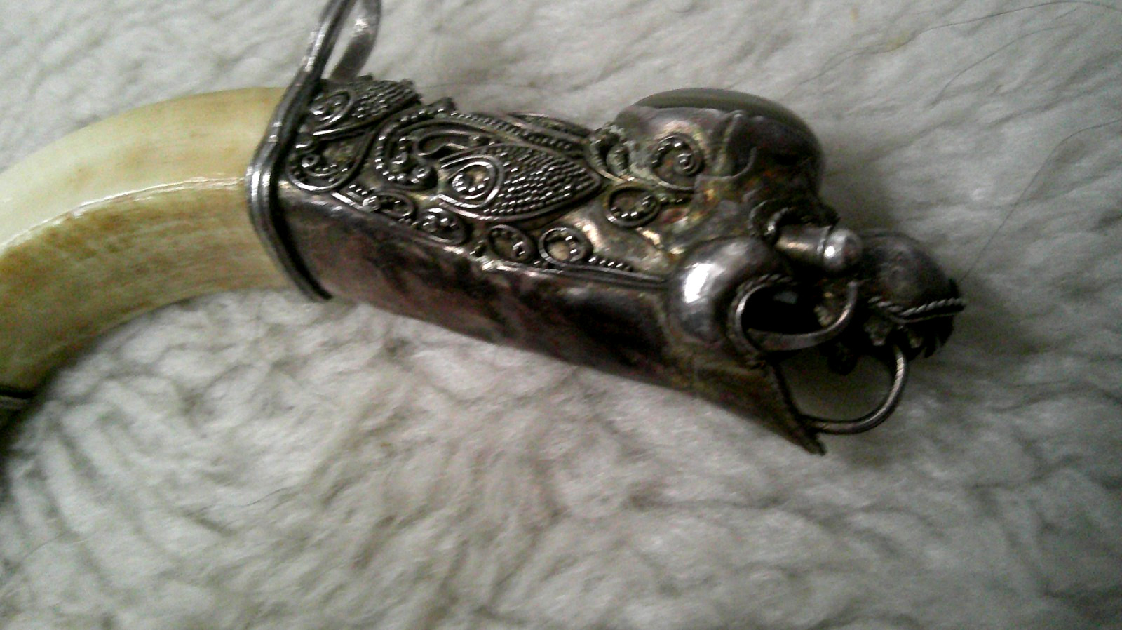 PAPUA NEW GUINEA Lot Two Necklaces SKULL Boar Tusks