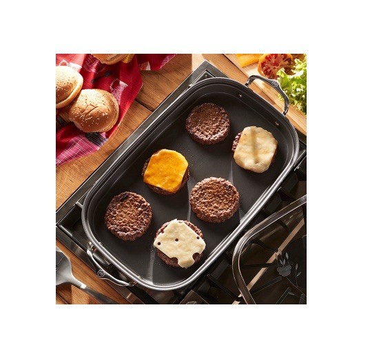 Princess House Nonstick Double Burner Griddle 3680 Plancha doble antiaderente