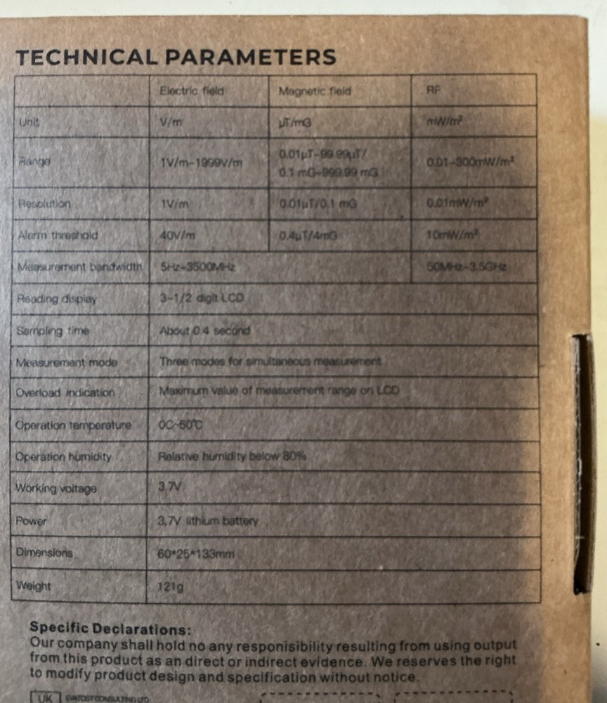 Erickhill EMF Tester RT-100s