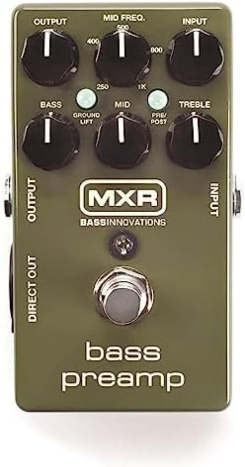 Versatile Bass Guitar Preamp with Input/Output Control & Compact Design