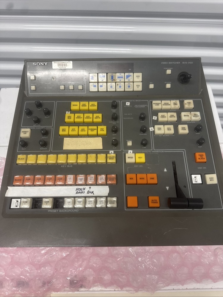 Sony Video Switcher BVS-3100 Editor Master Controller UNTESTED