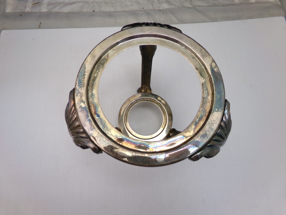Vintage Silver plated footed stand, dish warmer.