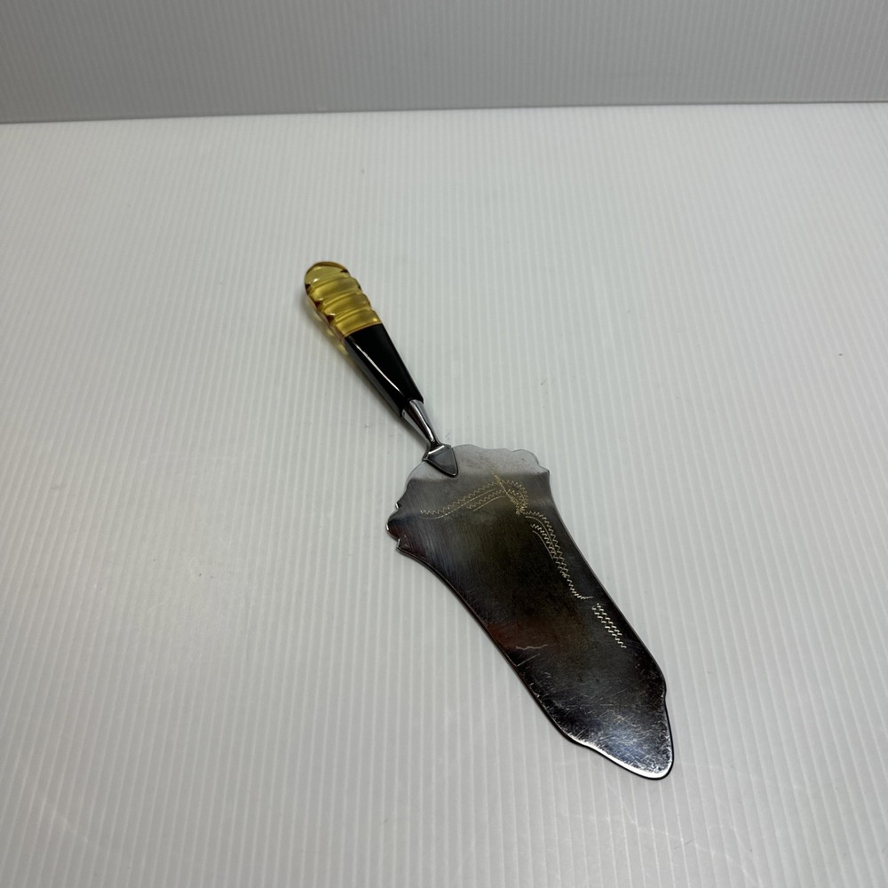 Vtg Bakelite Handle Cake /pie Server Multi Color Handle German Art Deco