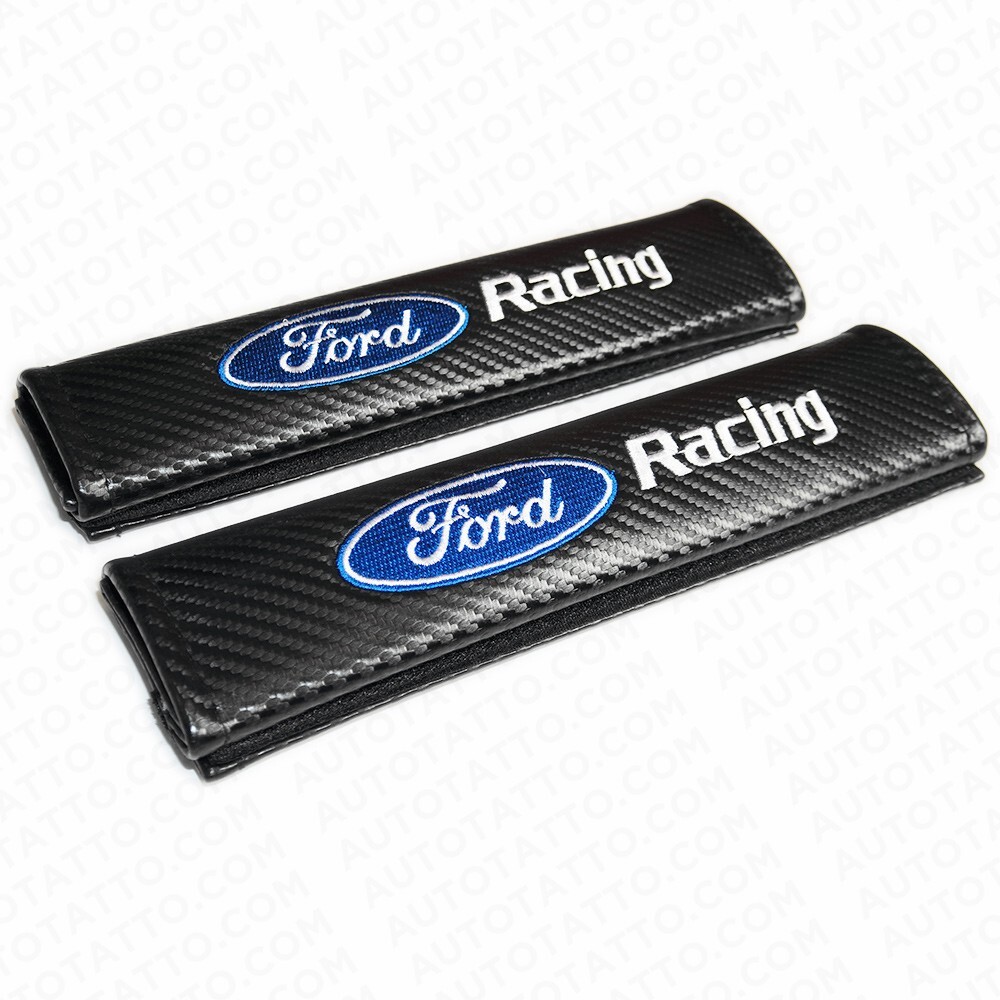 Fit Ford Sport Carbon Seat Belt Cover Safety Shoulder Strap Cushion Pad Harness