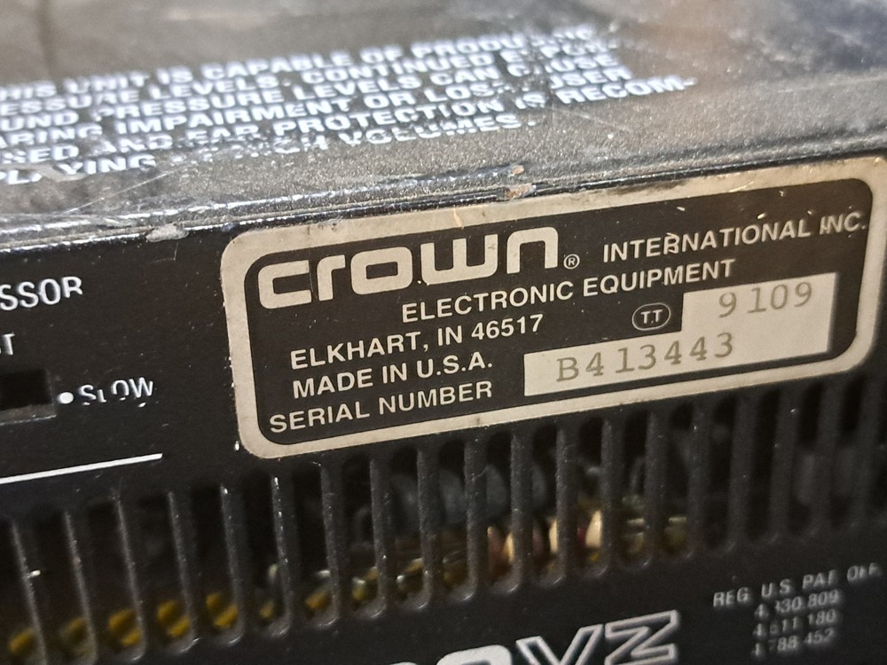 Crown Macro-Tech 5000vz MA-5000VZ Macrotech 5000W