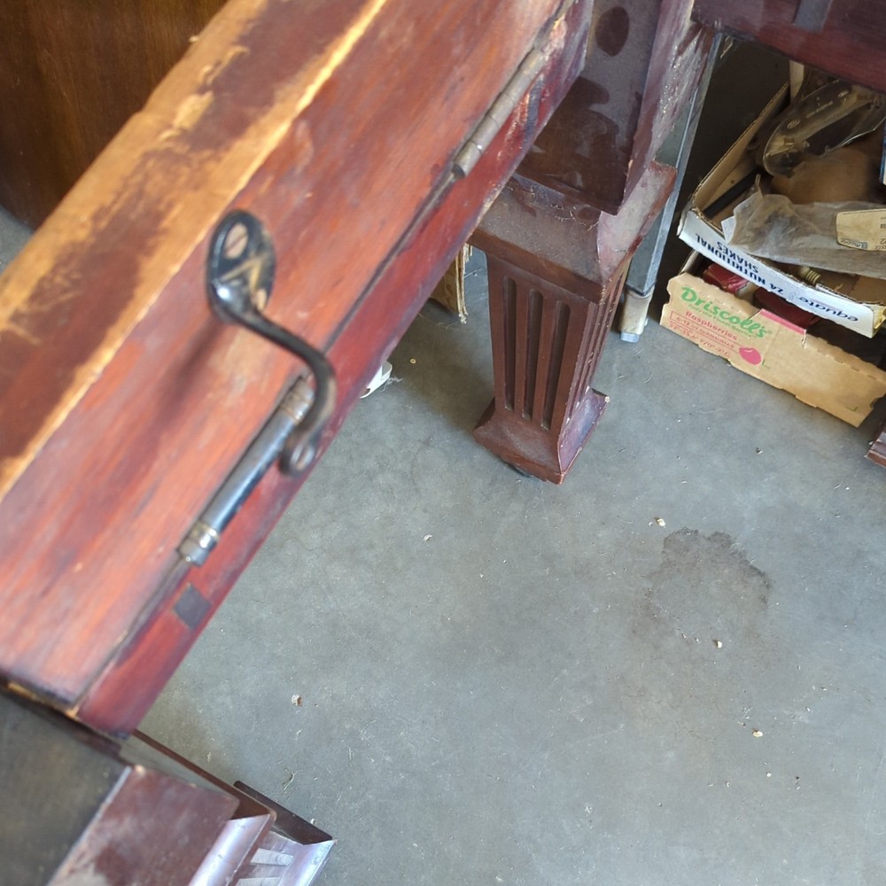 Antique J & E ascott Slate Bed Snooker Pool Table/Dining Table
