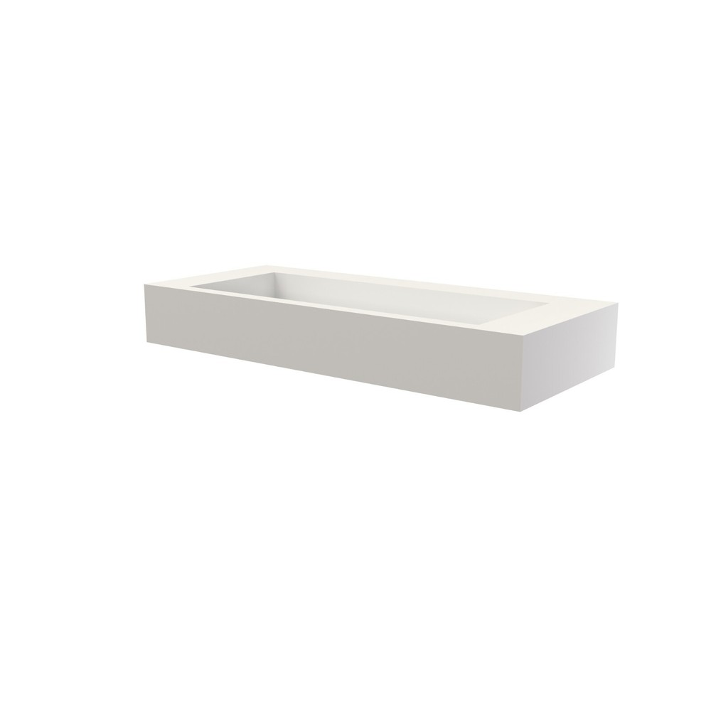 42'' Wall Mounted Bathroom Sink Solid Surface Bathroom Vessel Sink