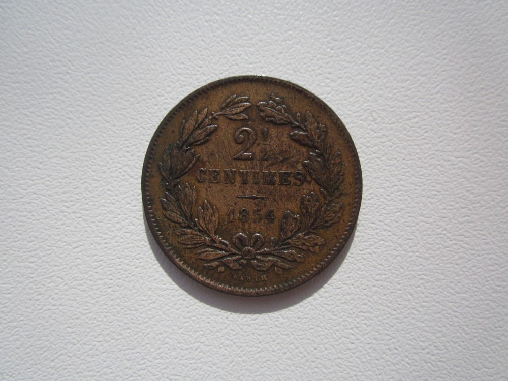 1854 LUXEMBOURG 2 1/2 CENTIMES