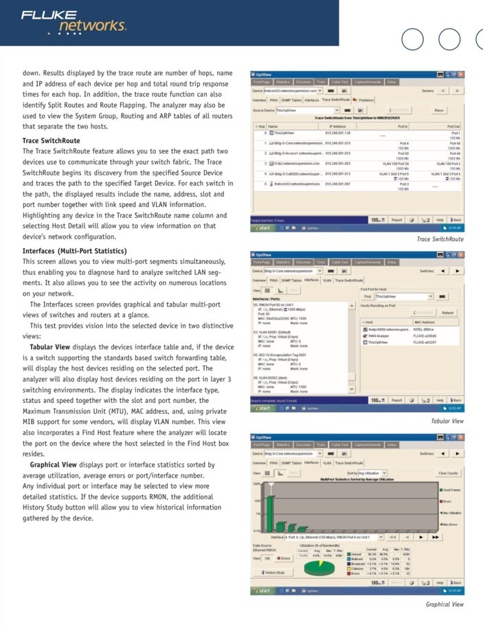 Fluke Network Optiview Series II Integrated Network Analyzer Excellent Condition