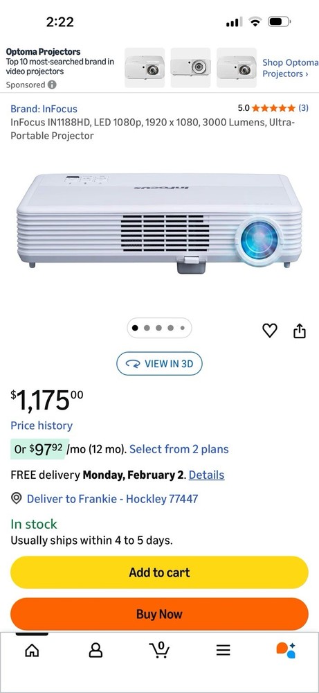 Infocus Projector IN1188HD