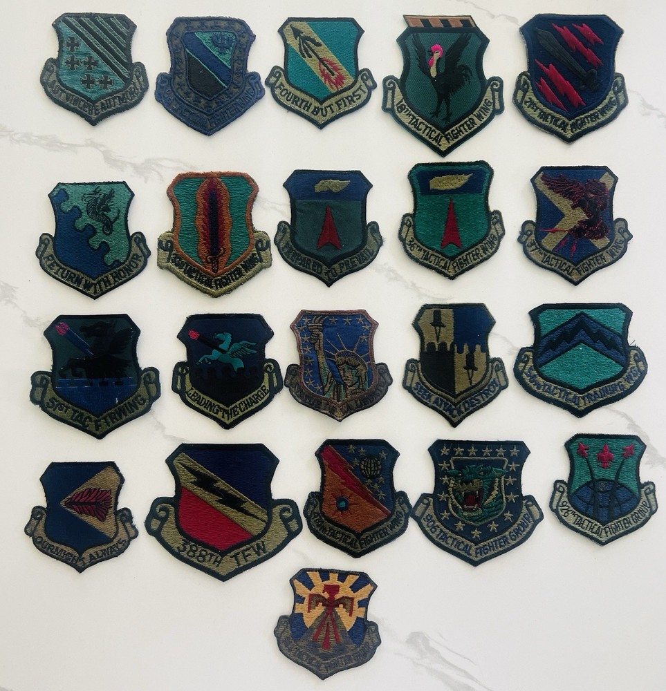 USAF ANG 21 Subdued Tactical Fighter Wing Patch Lot