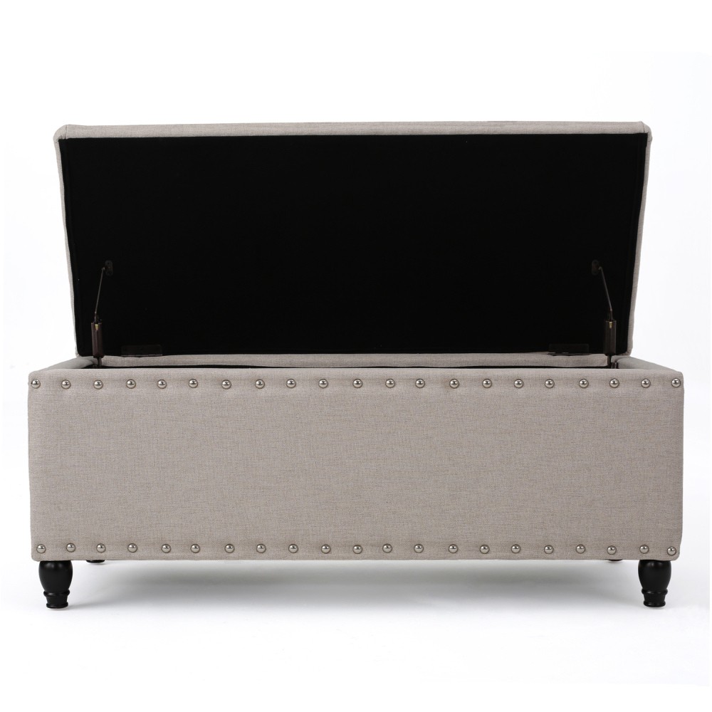 Storage Bench with Birch Legs and Storage Space