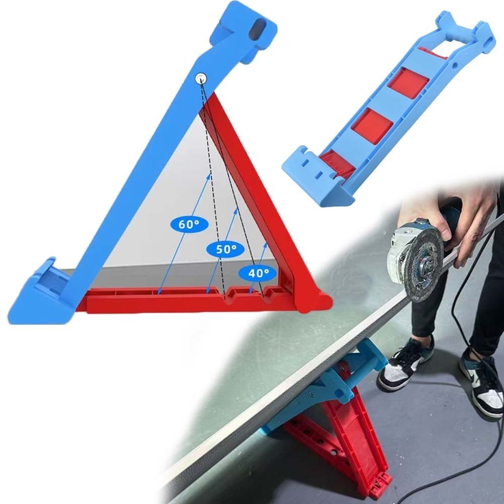 Tile Holder Bracket Blue ABS Adjustable Multi Angle Support for Chamfering