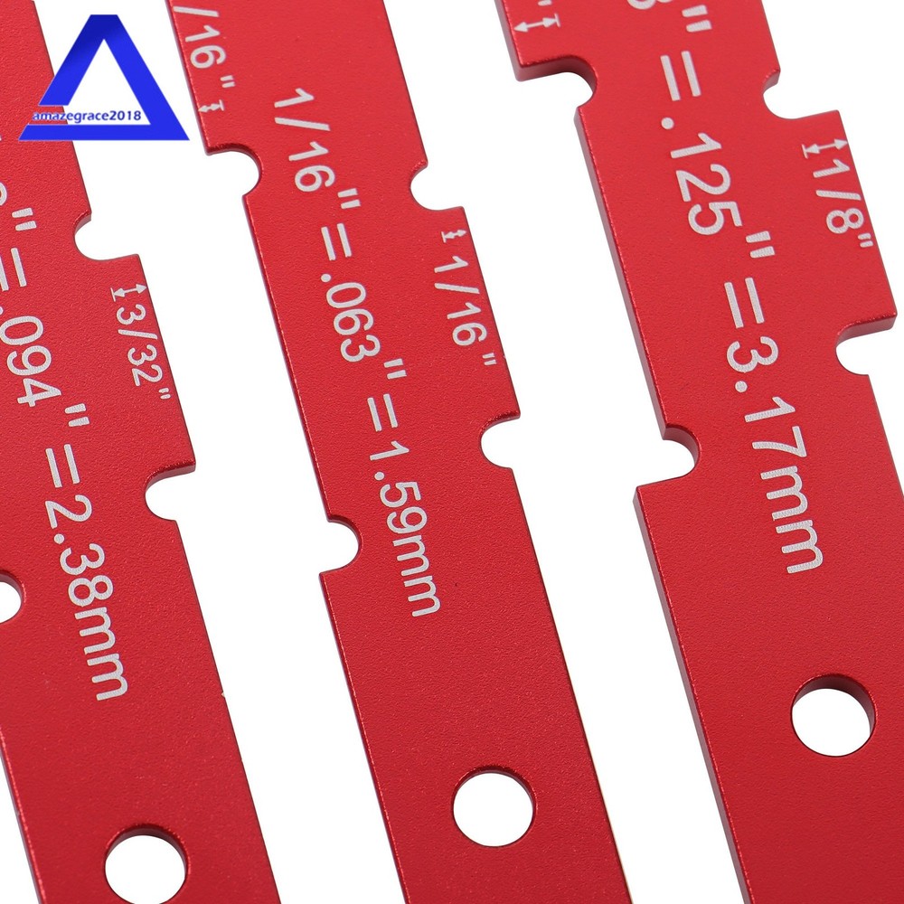 Precision Aluminum Setup Blocks Height Gauge Router Table Setup Bars 14PCS