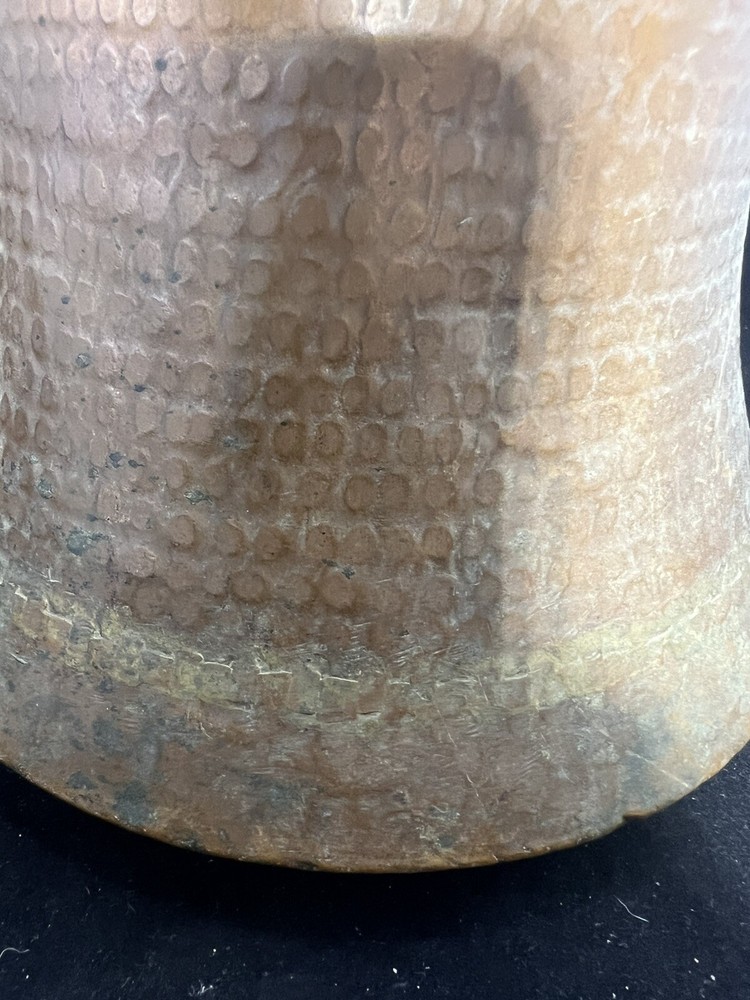 Antique Copper Middle Eastern Dallah Hammered Rustic Pitcher Pot Patina Handle