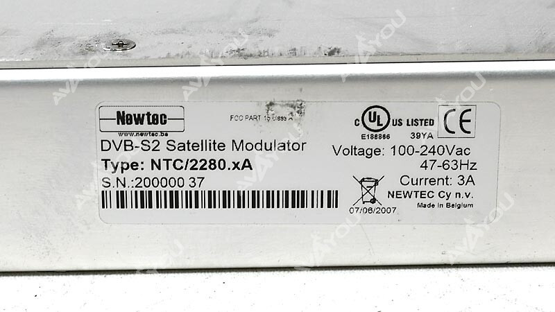 Newtec Azimuth DVB-S2 Broadcast Satellite Modulator NTC/2280.xA