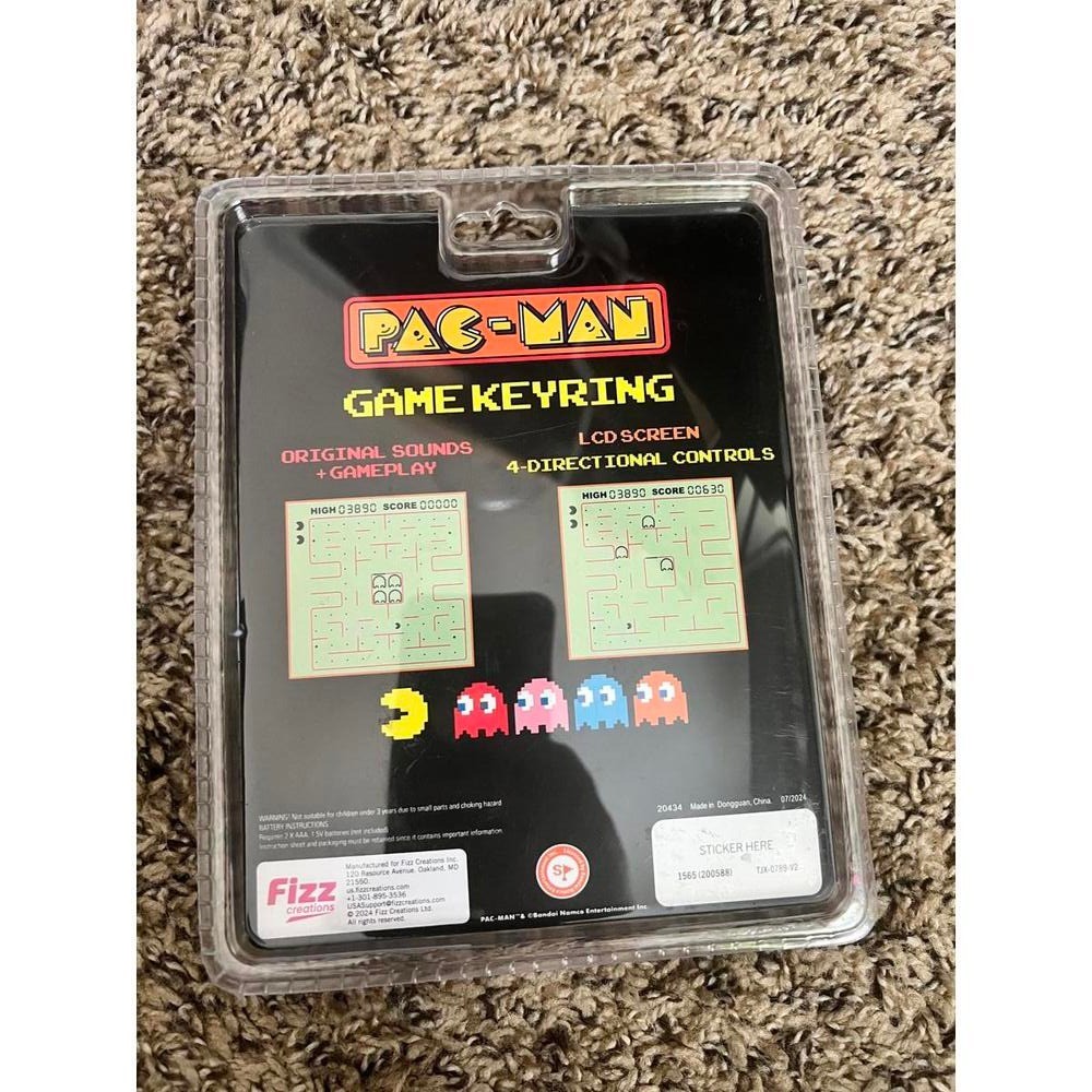 Pac-Man Game Keyring Handheld Console