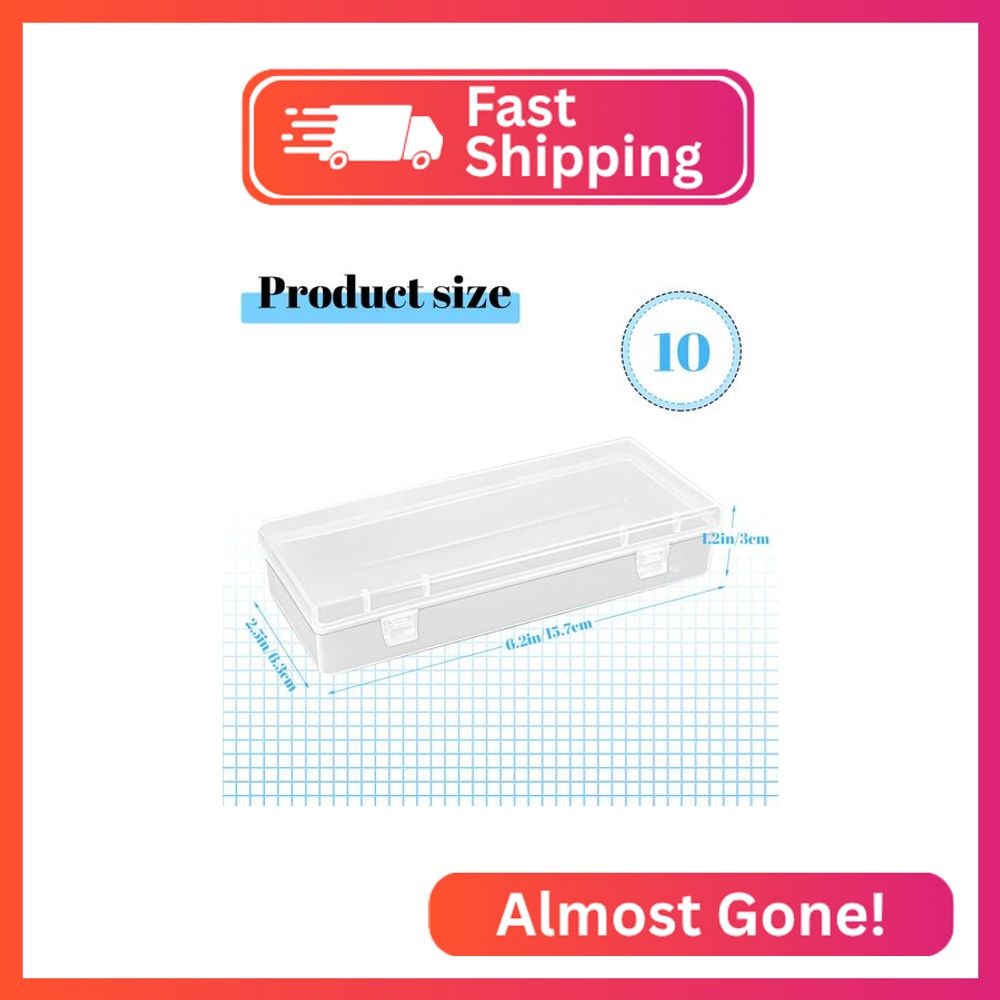 Fansunta 10 Pcak 6'' Plastic Storage Boxes, Small Storage Containers with Hinged