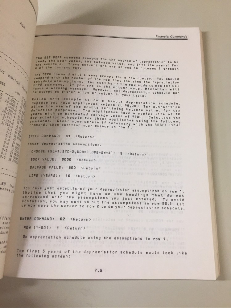 Vintage 1983 KAYPRO MICROPLAN Software Manual (NO DISK)