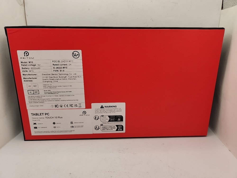NEW PRITOM Android Tablet 10 inch, M10, 64GB Android Tablet