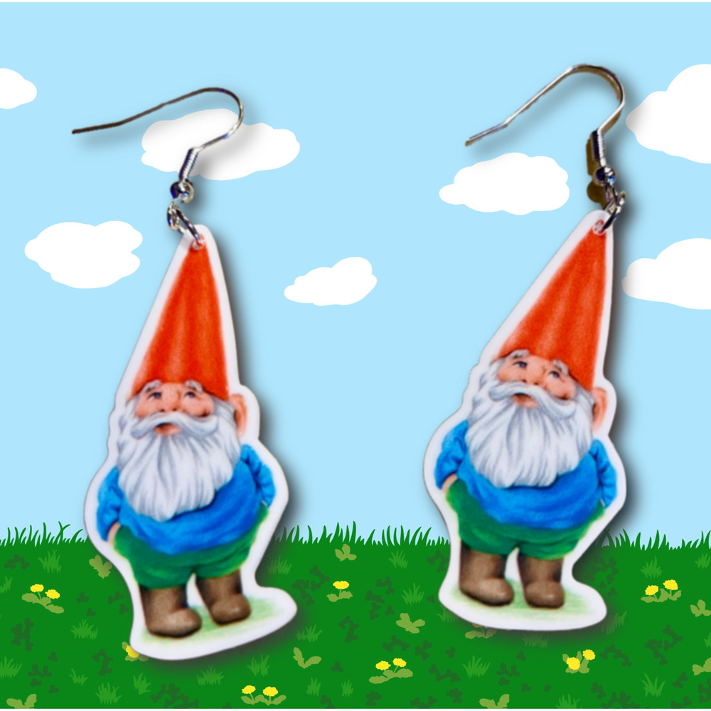 Garden Gnomes Dangle Earrings
