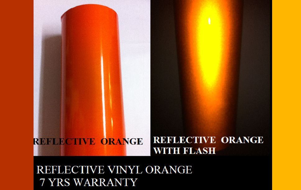 Orange Reflective Vinyl Adhesive Cutter Sign Plotter Hight Reflectivity