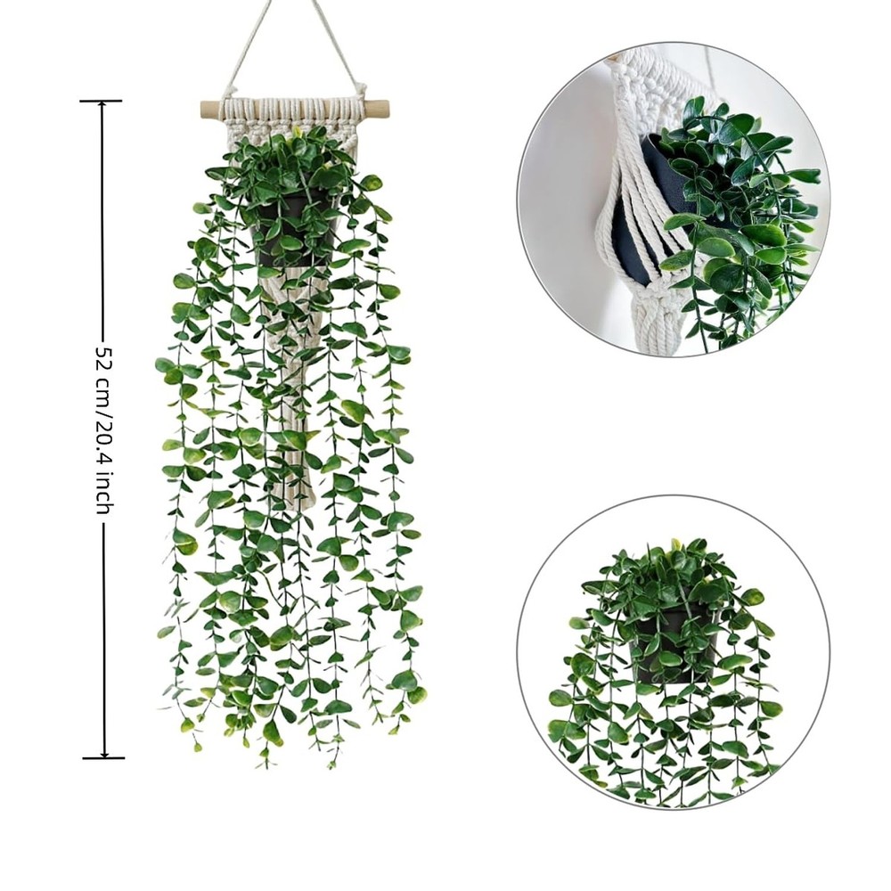 Artificial Eucalyptus Wall Hanging Decor, Artificial Hanging Greenery Plants,...